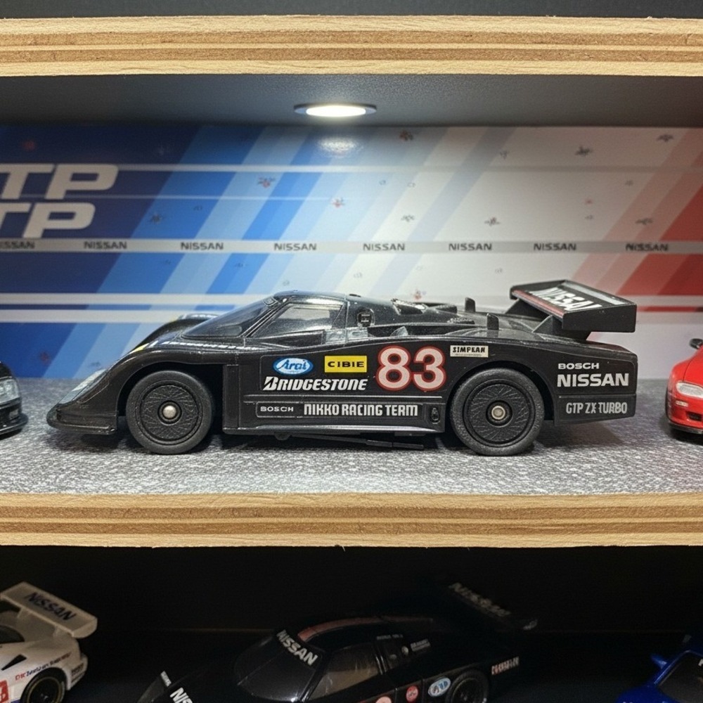 Nikko Racing Team Nissan GTP ZX-Turbo Black RC Car No. 83 Parts Only, Vintage
